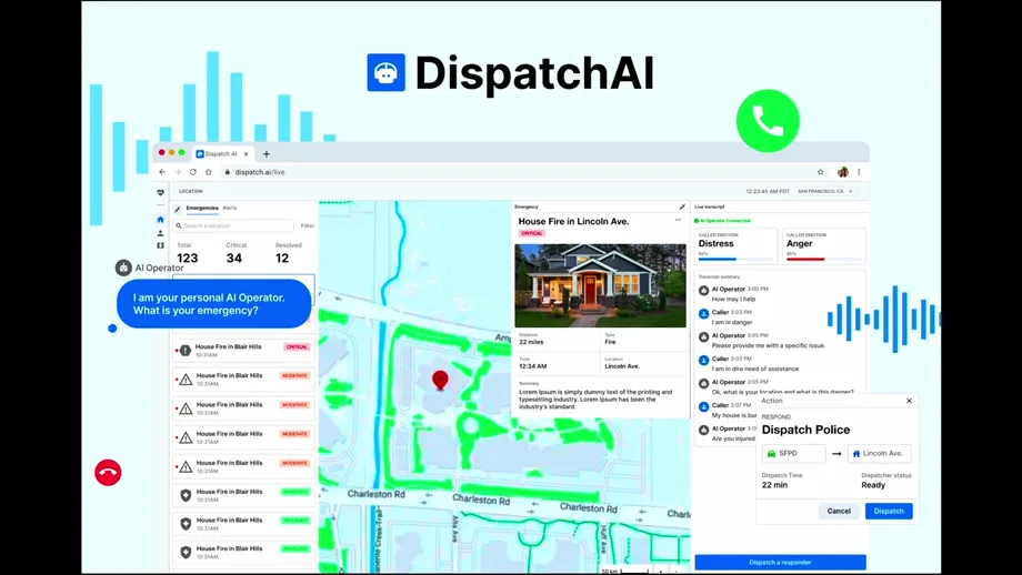 Dispatch AI demo still